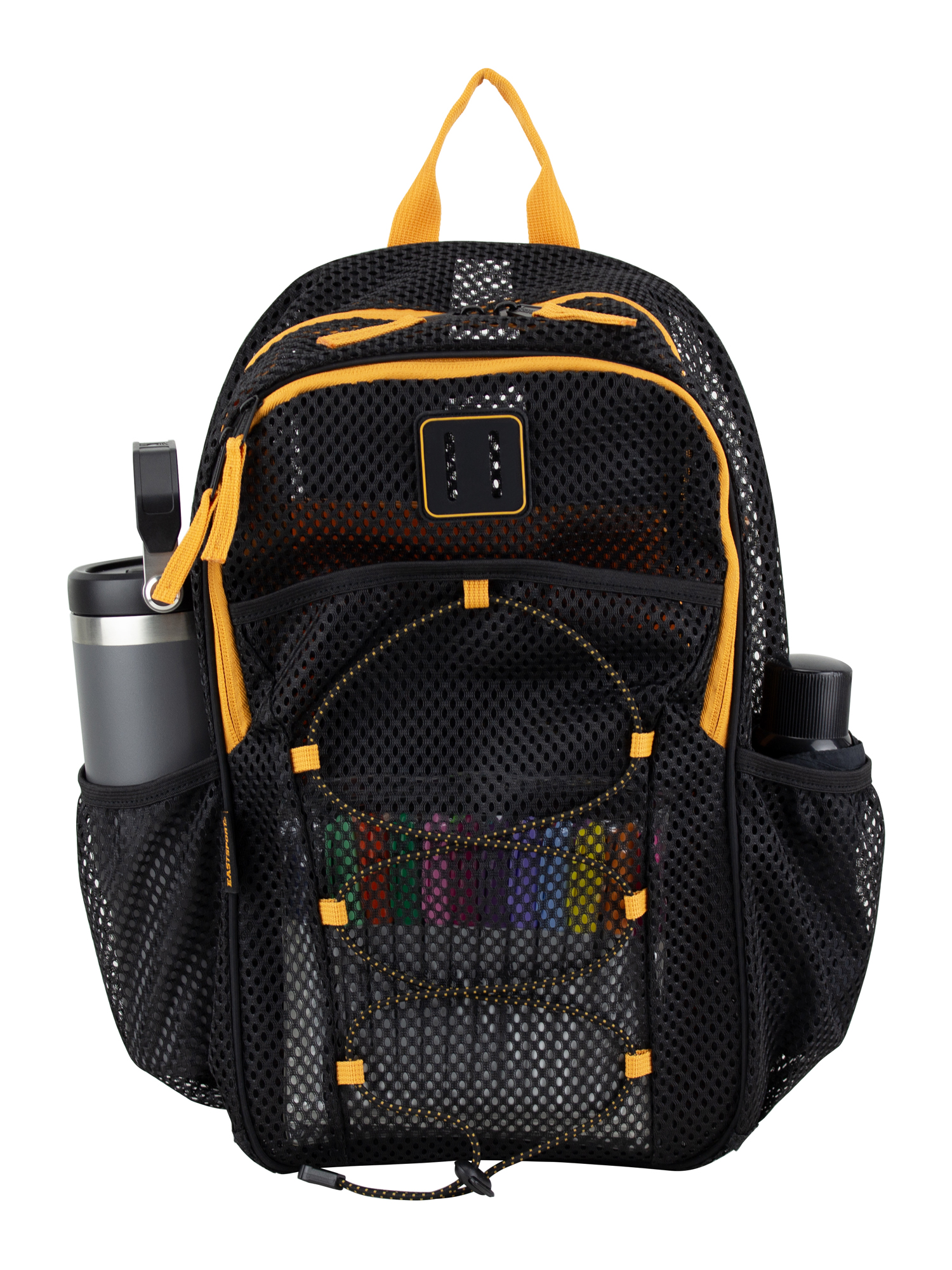 Eastsport Unisex Magna Pro Mesh 17" Backpack, Black/Sundial