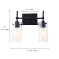 thumbnail image 3 of Awien 2-Light Vanity Light Matte Black Wall Sconce Industrial Classic Light Fixture, 3 of 9