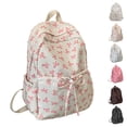 thumbnail image 3 of Butterfly Print Cute Backpack Simple Versatile School Backpack Bookbag with Small Makeup Pouch Preppy Style Campus Daypack for Daily Student & Travel Use, 3 of 10