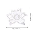 thumbnail image 2 of OULII 20 Pcs Applique Brodée en Forme de Fleur Patch en Polyester Blanc pour Décoration de Vêtements, 2 of 8