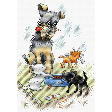 UPC: 4627128730587 | Dog & Cats SM-204 Counted Cross-Stitch kit by MP Studia