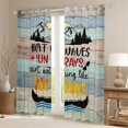 thumbnail image 2 of Homewish Vintage Boat Black Out Curtains for Teens Boys Girls,Lake House Curtains Pack of 2 (42x63 Each),Lodge Cabin Bedroom Curtains,Luxury Bedroom Decor, 2 of 6