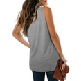 thumbnail image 4 of Womens Tank Tops V Neck Lace Side Split Summer Sleeveless Tops, 4 of 5