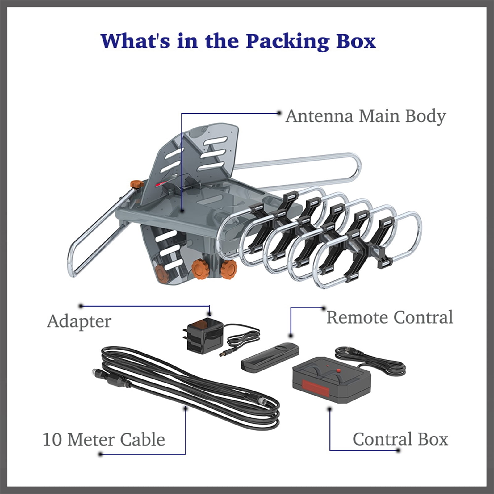 360°UV Dual-band Outdoor Antenna US Plug 28-36dB