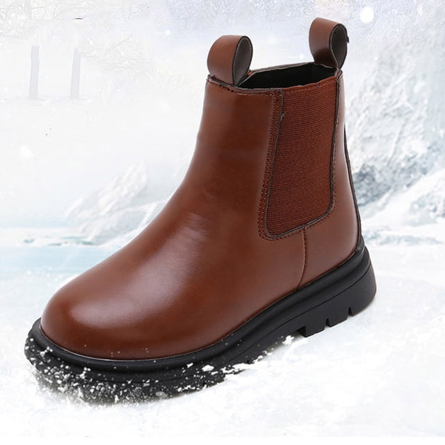 Mceream Girls Lace Up Ankle Boots Leather Riding Boots Side Zipper Punk Goth Sole Ankle Booties Brown 37