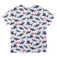 thumbnail image 2 of Talking Sharks Got Fish Repeat Pattern All Over Toddler T Shirt White 4T, 2 of 2