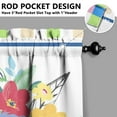 thumbnail image 5 of 36 Inch 3 Pieces Set Kitchen Window Curtains with Rod Pocket over Sink Pioneer Colorful Floral Small Window Cafe Curtains for Home Decor Rod Pocket Tier Drapes, 5 of 6