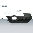 thumbnail image 3 of Fog Light Cover Bumper Grille Right Passenger Side Black Fit For 2013-2015 Audi Q3 AU1039149 8U0807682ASP9, 3 of 10