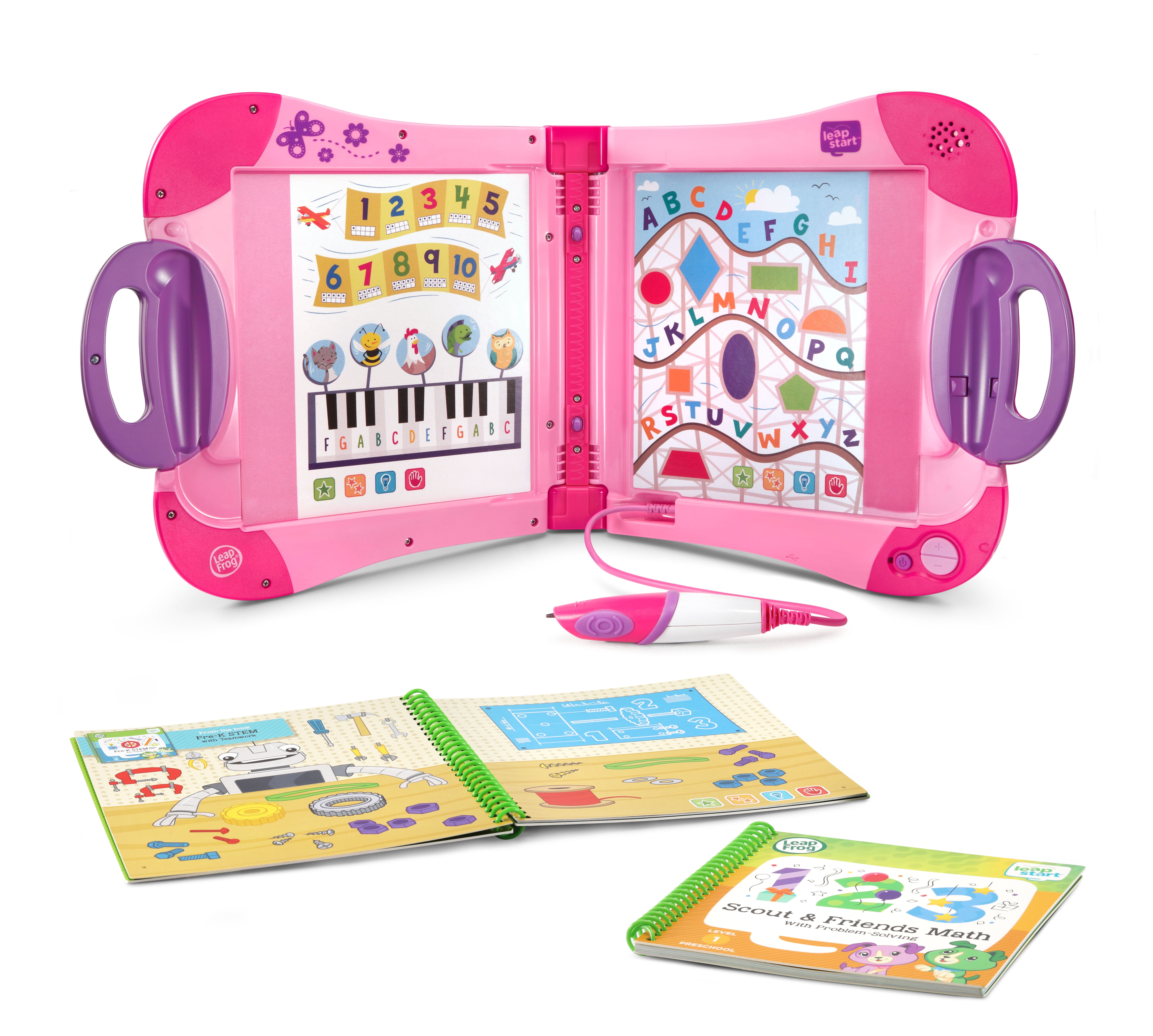 Leapfrog LeapStart 3D Pink Educational Toy Learning System Electronic Book Kids 