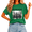 1-green, variant on Cozymy Women Lightweight Halloween Top with Witches Holding Hands Print Relaxed Tee Classic Graphic T-shirt
