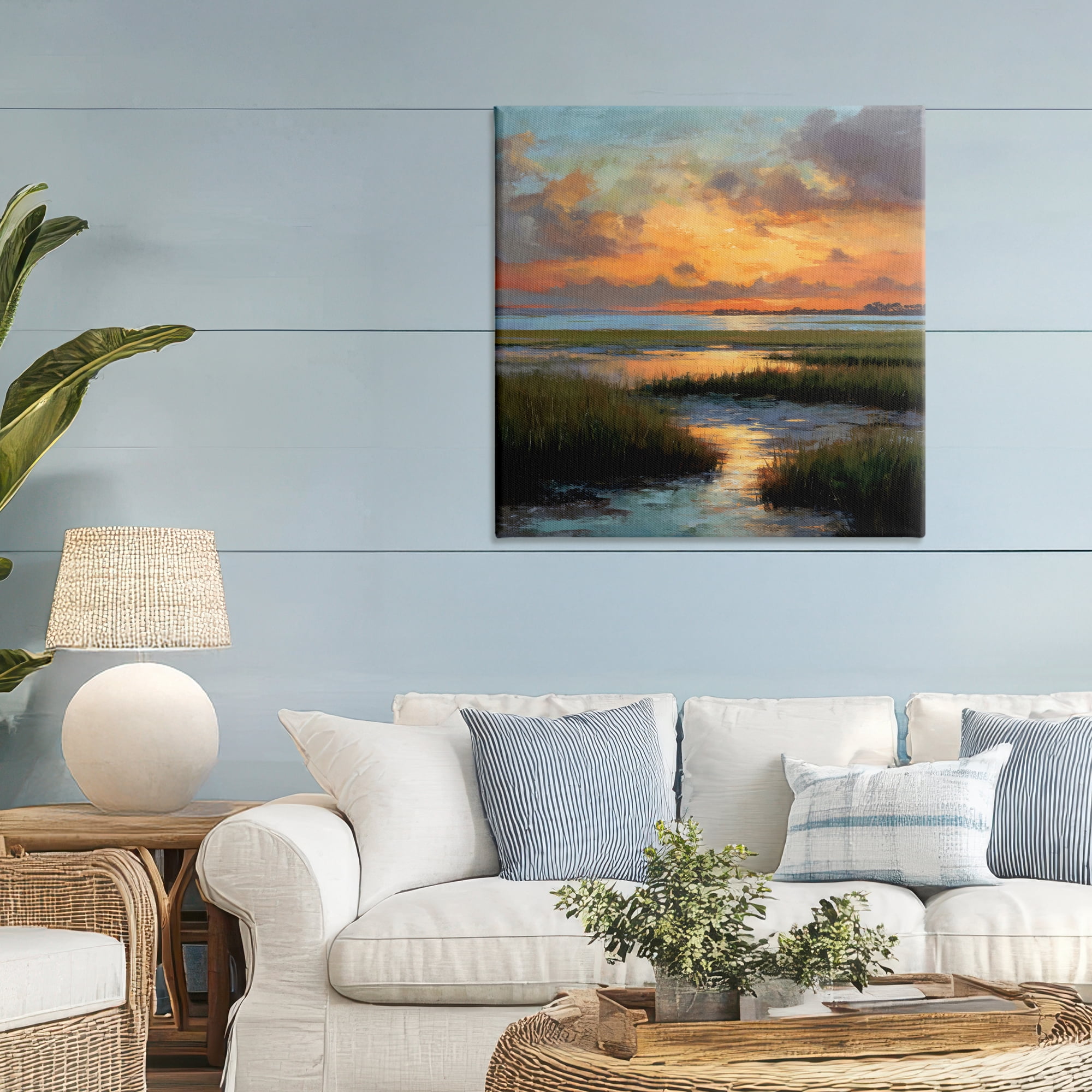 Stupell Industries Evening Marshland Glow Canvas Wall Art, design by Petal Prints Design