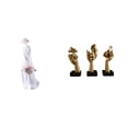 thumbnail image 1 of Figura de niña pensante, adorno de escritorio, estatua abstracta, escultura de resina, ideal para decoración de oficina, hogar, dormitorio, sala de es, 1 of 8