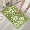 thumbnail image 5 of XEOVHV Green Leaf Non Slip Bathroom Rugs, Cute Plant Absorbent Bath Mat, Funny Botanical Floor Bathmat Washable Small Bath Matt Bathroom Decor-16''x24'', 5 of 9
