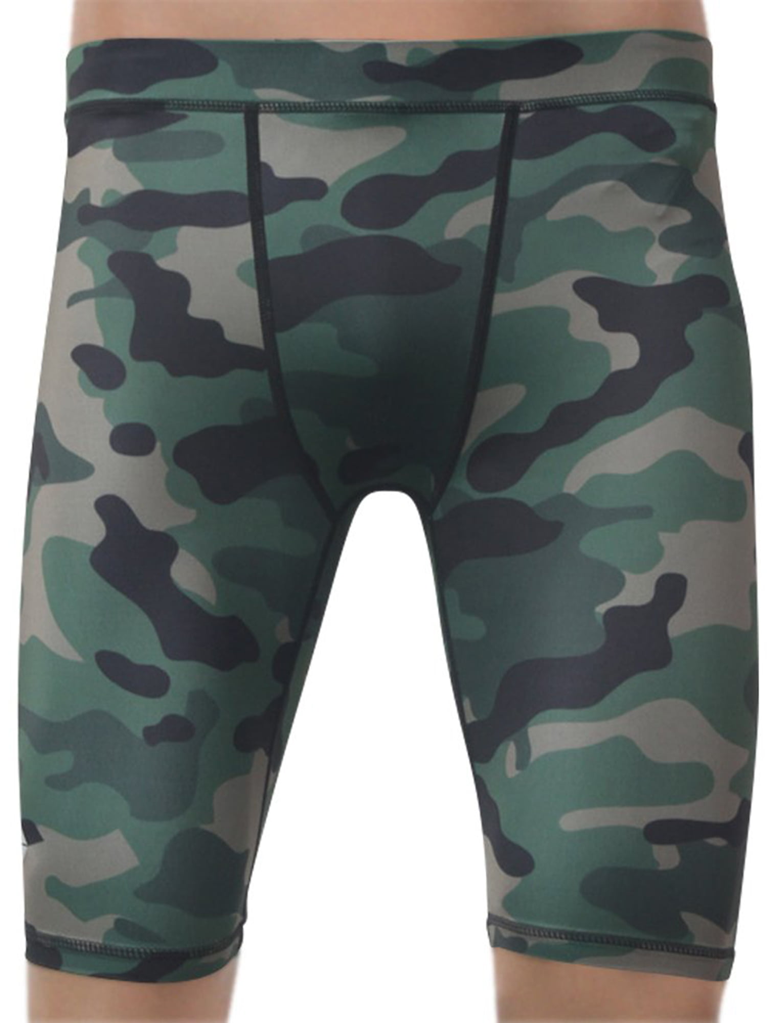 Men's Athletic Compression Shorts Running Basketball Workout Tights Spandex Camo 