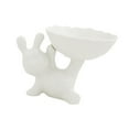thumbnail image 4 of Estatua de conejo con bandeja, escultura decorativa, adorno artesanal, bonita decoración para el hogar. Blanco, 4 of 9