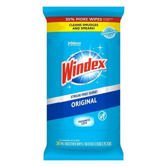 WINDEX 00296 COLORmaxx Cleaning Original Wipes, Ammoniacal Pleasant White