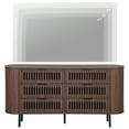 thumbnail image 2 of WAMPAT Fluted Dresser TV Stand for 70 Inch TV, Modern Entertainment Center with Drawers, Walnut, 2 of 6