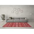 thumbnail image 3 of Ahgly Company Indoor Square Abstract Red Modern Area Rugs, 5' Square, 3 of 4