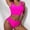 Hot Pink womens swimsuits, variant on Summer Saving pimelu Bathing Suit for Women Two Piece Swimsuits for Women Bikini Set Tummy Control Swimsuit Swim Pool Party Solid High Waist Swim Suits Swimming Suits for Women