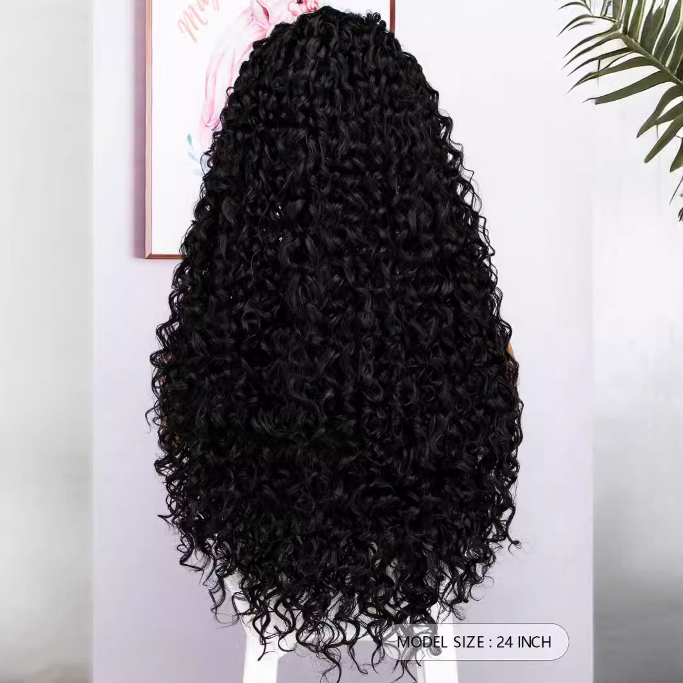 Deep Wave Lace Front Wig, Human Hair, 180 Density, HD Full Lace Front Wig, Curly Human Hair Wig with Baby Hair for Women