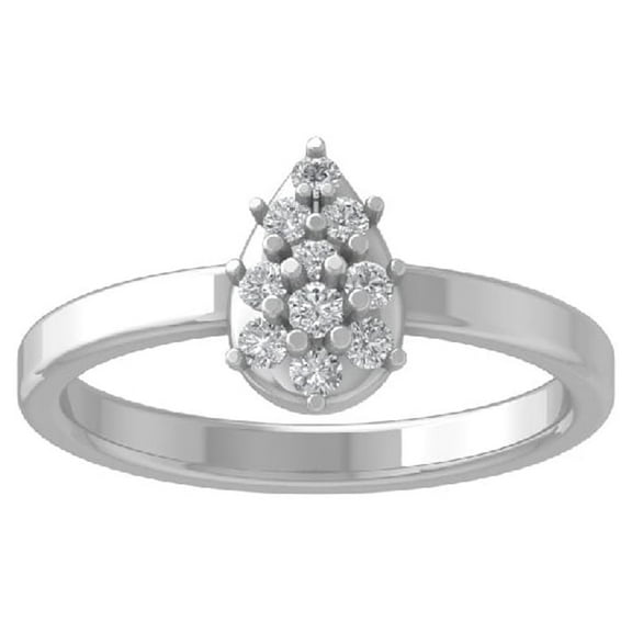 ARAIYA FINE JEWELRY 14K White Gold Lab Grown Diamond Wedding Band Ring (1/4 cttw, D-F Color, VS Clarity) Size 8