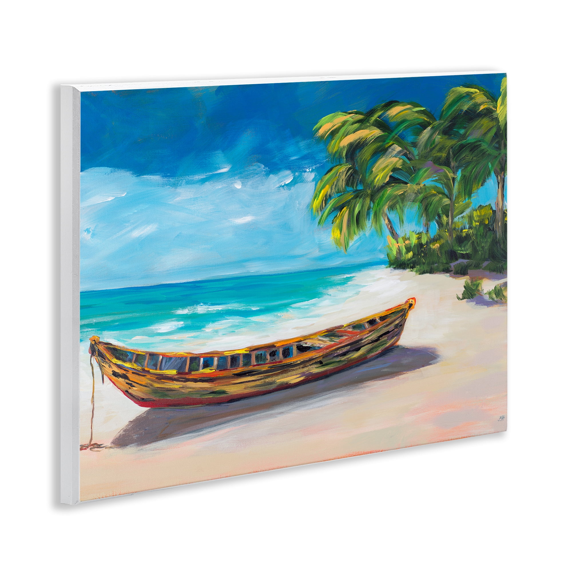 Stupell Industries Boat on Lost Island Wall Plaque Art, design by Julie DeRice