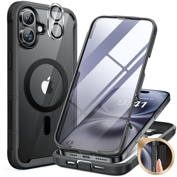 Funda magnética Miracase para iPhone 16 Plus con pantalla