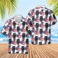 thumbnail image 4 of Camisa hawaiana con estampado 3D de la bandera estadounidense, blusa playera para hombre, camisas con solapa para trabajo, camisas cubanas, ropa para hombre, tops para hombre, 4 of 5