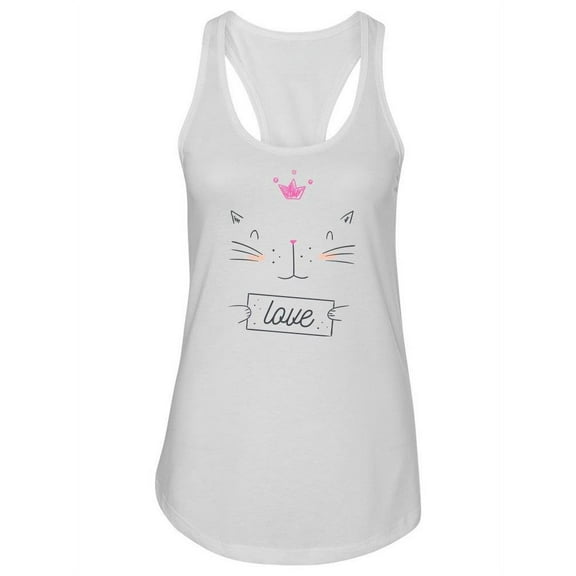 Cat With Sign Tank Women -Image by Shutterstock, Female Medium