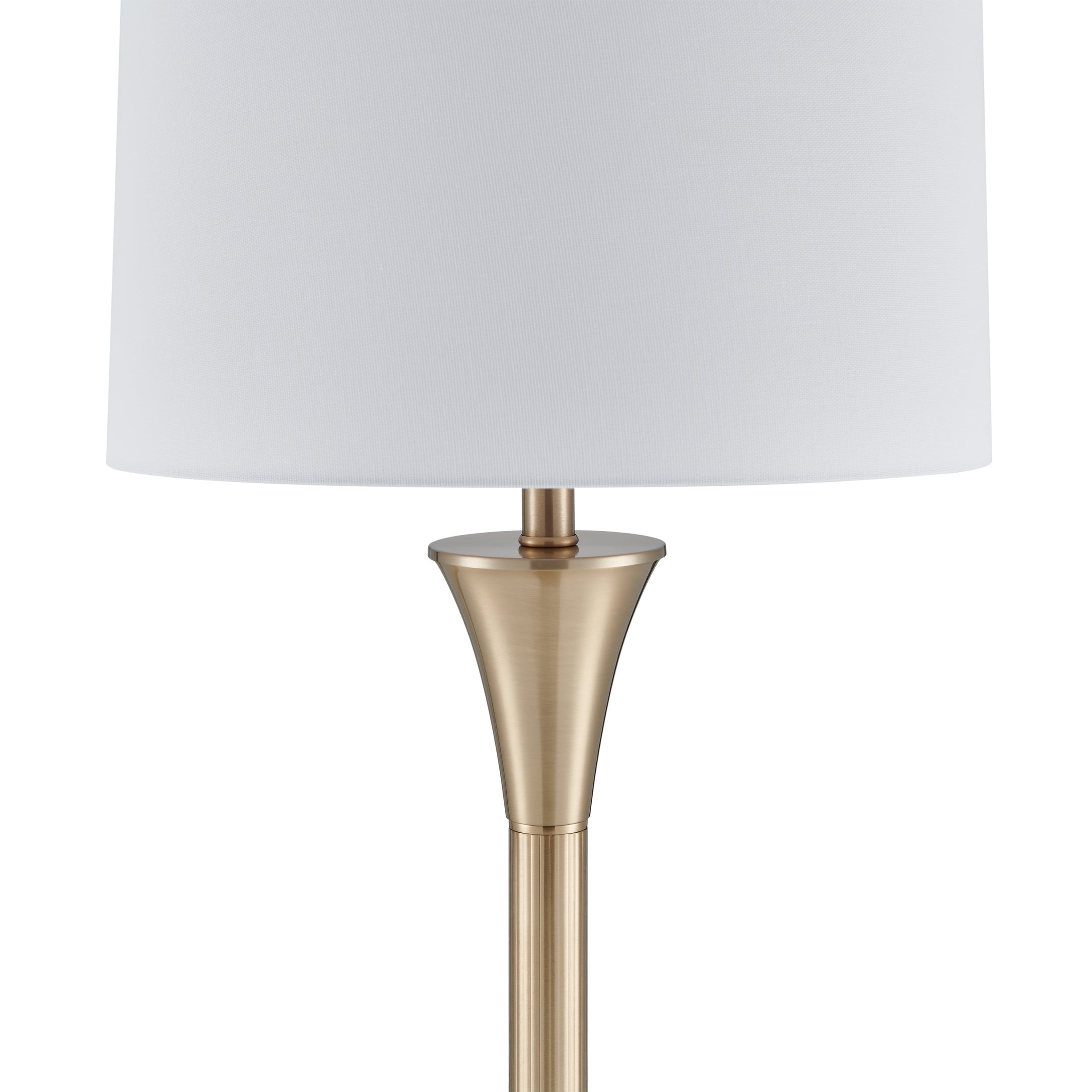 KAWOTI 66'' Champagne Standing Floor Lamp with Drum Shade for Living Room Bedroom Office