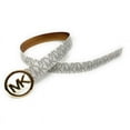 thumbnail image 2 of Michael Kors Signature Monogram MK Logo Round Buckle Women's Belt, Vanilla, Large, 2 of 5