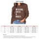 thumbnail image 5 of Sudadera de cuello redondo y manga larga con letras estampadas, corte holgado para primavera/otoño, talla XL Comodidad informal para amantes del café, 5 of 5