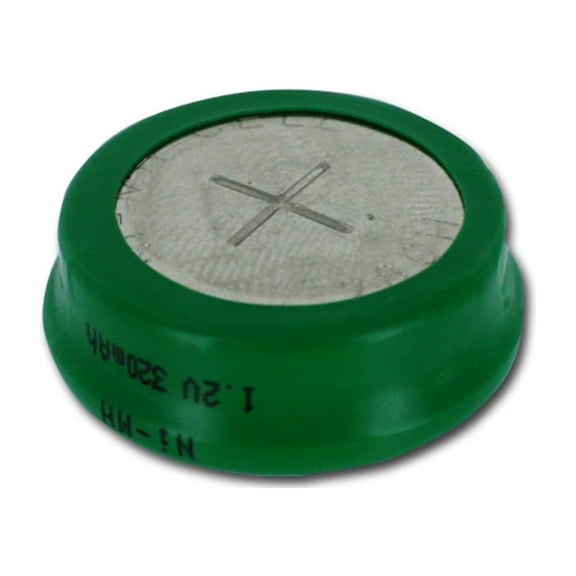Coin Button Rechargeable Battery 320mAh NiMH 1.2V Flat Top Cell