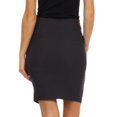 thumbnail image 2 of Above the Knee Zippered Tiered Sleek Stretch Pencil Skirt - Charcoal - XL, 2 of 4
