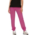 thumbnail image 2 of Women’s Scrub Pants Soft Stretch Cargo with Pockets Loose Fit Consider Sizing Down Hot Pink XL, 2 of 4
