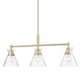 thumbnail image 4 of Malta 3-Light Linear Pendant in Brushed Champagne Bronze with Clear Glass, 4 of 8