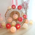 thumbnail image 1 of Guirnalda de luces de algodón, decoración navideña para interiores, globo LED de 6 m y 40 cm, ideal para niñas, princesas, niños y bebés (1 unidad USB de 6 cm), 1 of 5