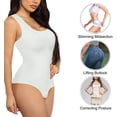thumbnail image 3 of Jfieei Women Beauty Back Trainer Bodysuit Slim Full Body Shapewear Tummy open stall bodysuit Round Neck Jumpsuits Beige 2XL, 3 of 5