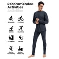 thumbnail image 4 of Woolcano Men's 100% Merino Wool Base Layer Set, Thermal Top and Bottoms for Skiing, Hiking, Winter Work and Cold Weather Activities, 4 of 6