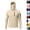 #03 Beige, variant on UPF 50+ Sun Protection Hoodie for Men Long Sleeve UV Rash Guard Fishing Shirts Quick Dry Lightweight Zipper Hooded Shirt,XL,White