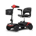 thumbnail image 2 of 4 Wheel Mobility Scooter, Electric Wheelchair Device, Compact Heavy Duty Mobile with Basket, Easy Portability, Foldable in Boot Trunk for Traveling with Seniors, Max Speed 4.97 Mph (Red), 2 of 7