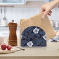 thumbnail image 6 of Dailycode 2 Pack Napkin Holder for Table Acrylic Kitchen Paper Tissue Dispenser, White Camellias with Blue Leaves, 6 of 9