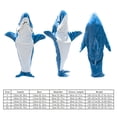 thumbnail image 3 of Cartoon Shark Sleeping Bag Animal One-Piece Pajamas Flannel Shark Home Clothes Autumn and Winter, 3 of 3