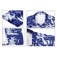 thumbnail image 6 of LA LEELA Hawaiian Shirts Womens Casual Summer Beach Party Blouse Shirt Tropical Tops Blouses Short Sleeve Button up Dress Shirts Dresses for Women S Island, Royal Blue, 6 of 6