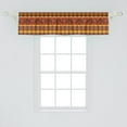thumbnail image 2 of Ambesonne Tribal Window Valance, Indigenous Motifs, 54" X 12", Cinnamon Marigold Grey, 2 of 3