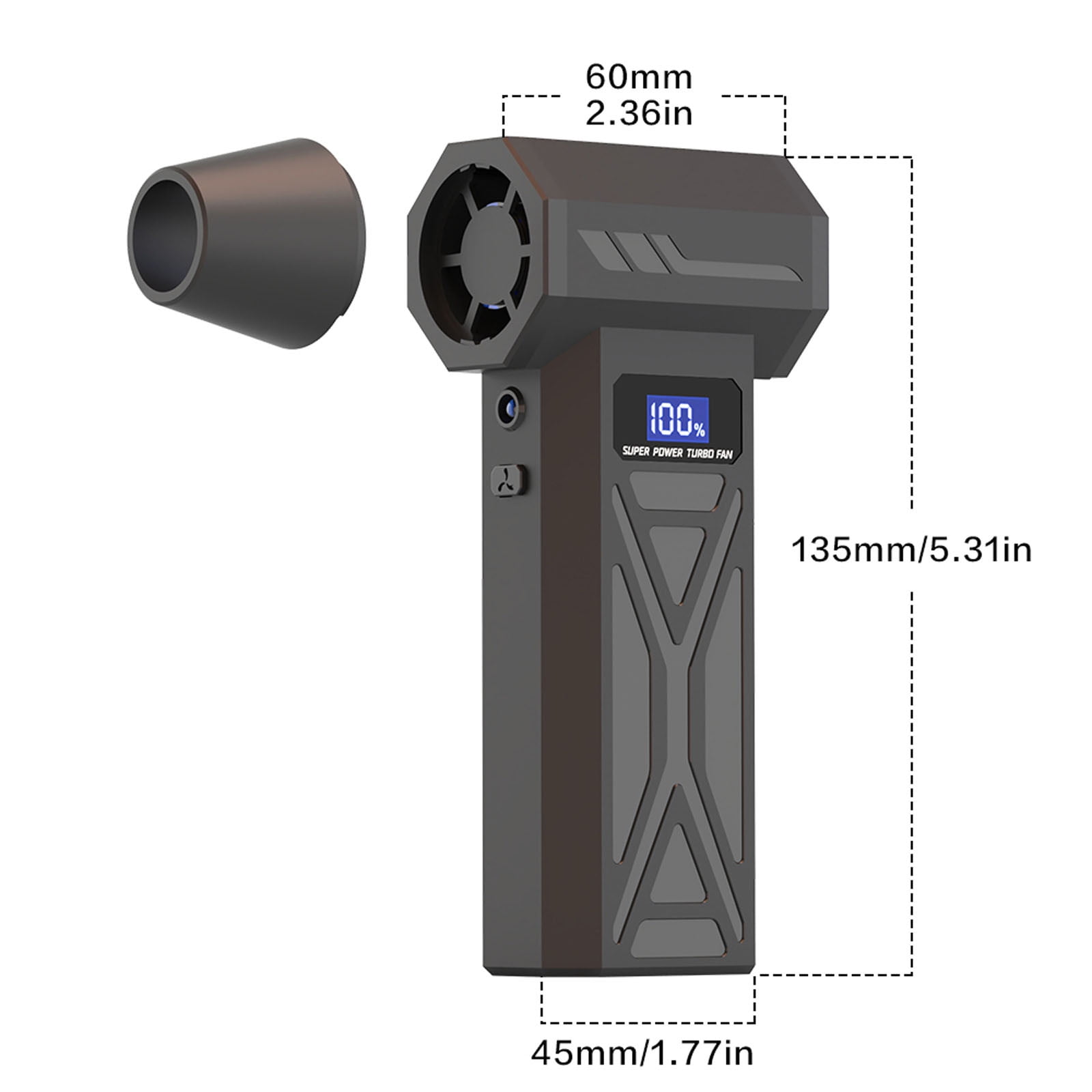 YiJuHui High Power Portable Snow Blower, Electric Air Duster with LED Display & 4 Speeds, 4000mAh Cordless Blower for Car Interior, Computer, Keyboard, Electronics Cleaning, Multi Nozzles Included