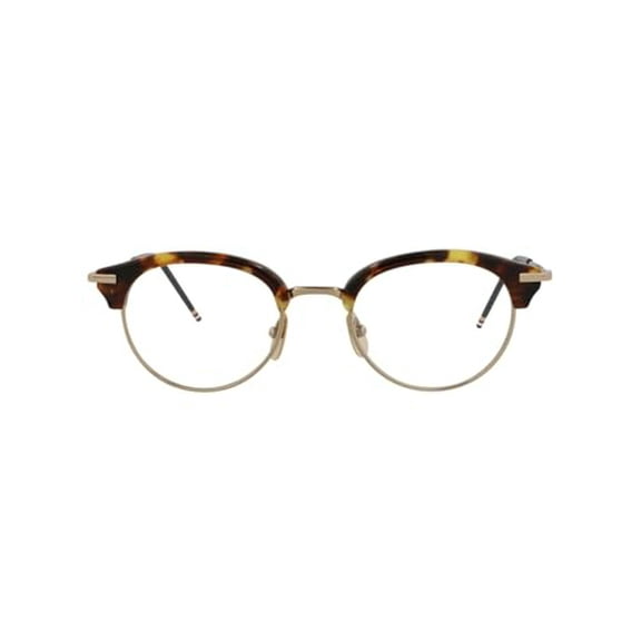 Thom Browne TB706 CTKTGLD 50 Tortoise Gold 50 21-Round Oval Eyeglasses NEW