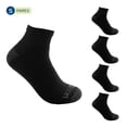 thumbnail image 3 of Calcetas Fruit Of The Loom para Hombre, Quarter Afelpado y Anatómico 5 Pares Negro Unitalla, 3 of 4