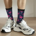 thumbnail image 6 of Disketp Cute Flamingo Unisex Crew Socks Lightweight Breathable Ventilation Ankle Socks, Mid-calf socks for Daily, 6 of 6