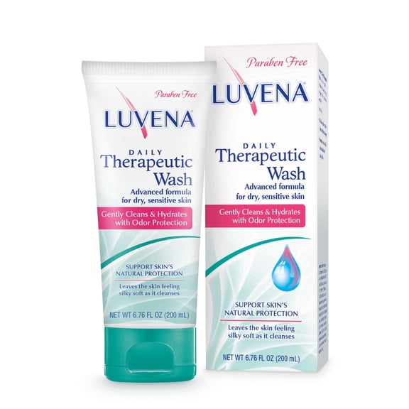 LUVENA Personal Wash - Therapeutic Wash for Women - Gentle Feminine Wash to Help Moisturize and Resist Odor - pH Balanced, Vitamin E, Paraben Free - Sweet Pea Scented - (6.76 oz)